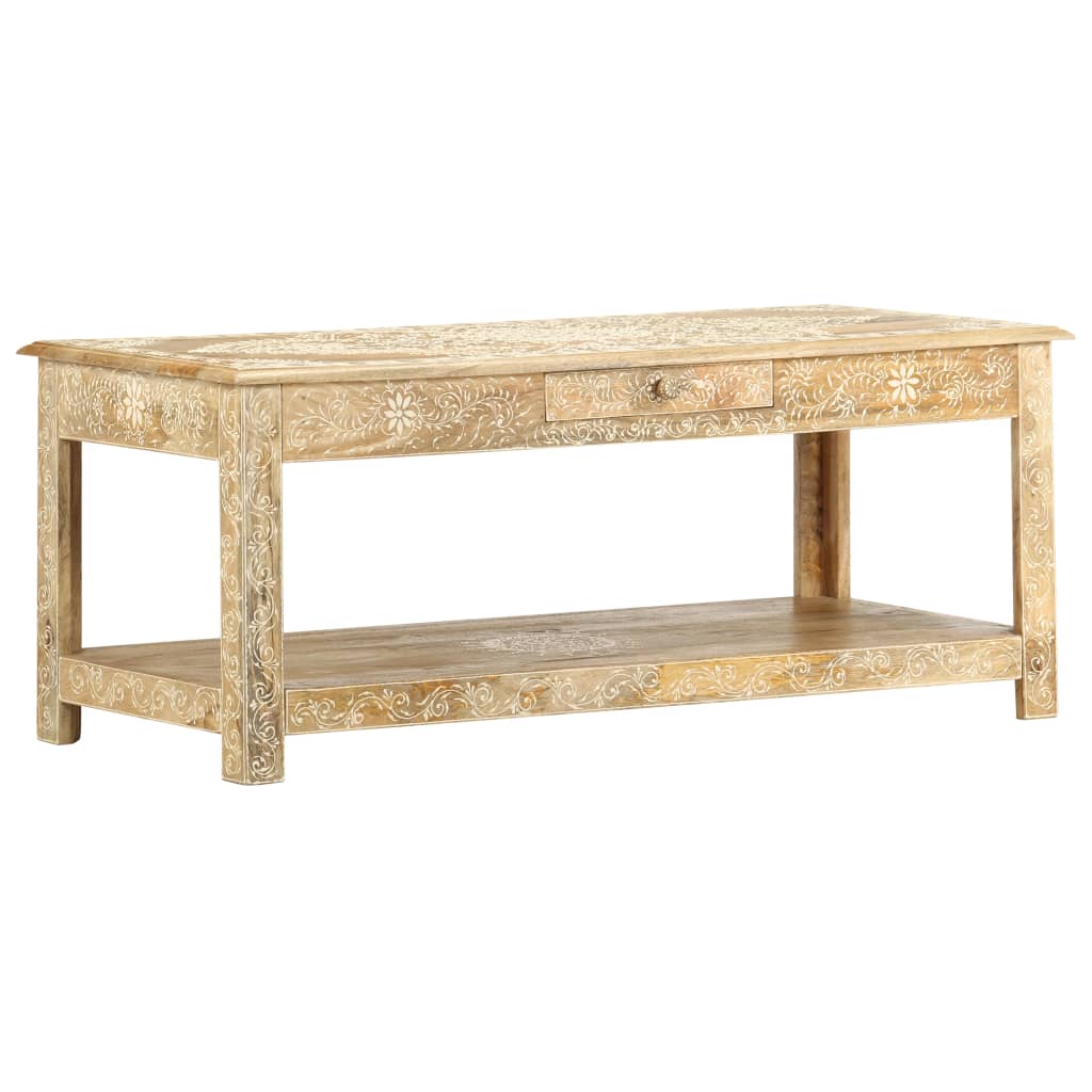 Salongbord 110x50x45 cm håndmalt heltre mango