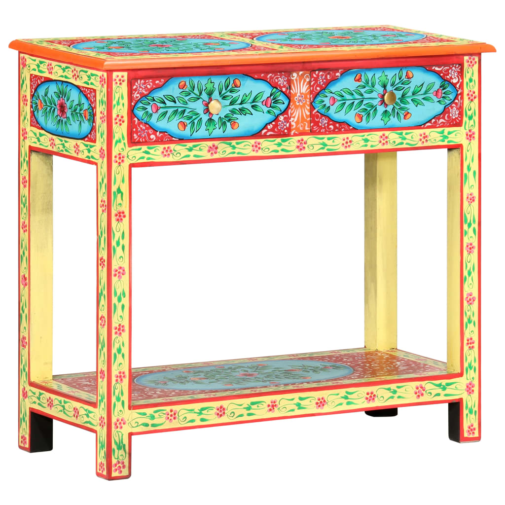 Håndmalt konsollbord 80x35x75 cm heltre mango
