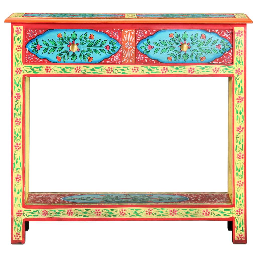 Håndmalt konsollbord 80x35x75 cm heltre mango