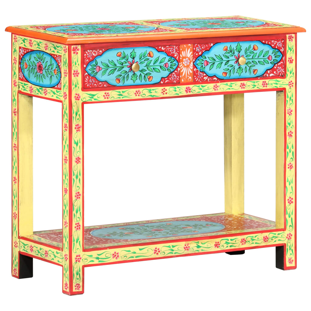 Håndmalt konsollbord 80x35x75 cm heltre mango