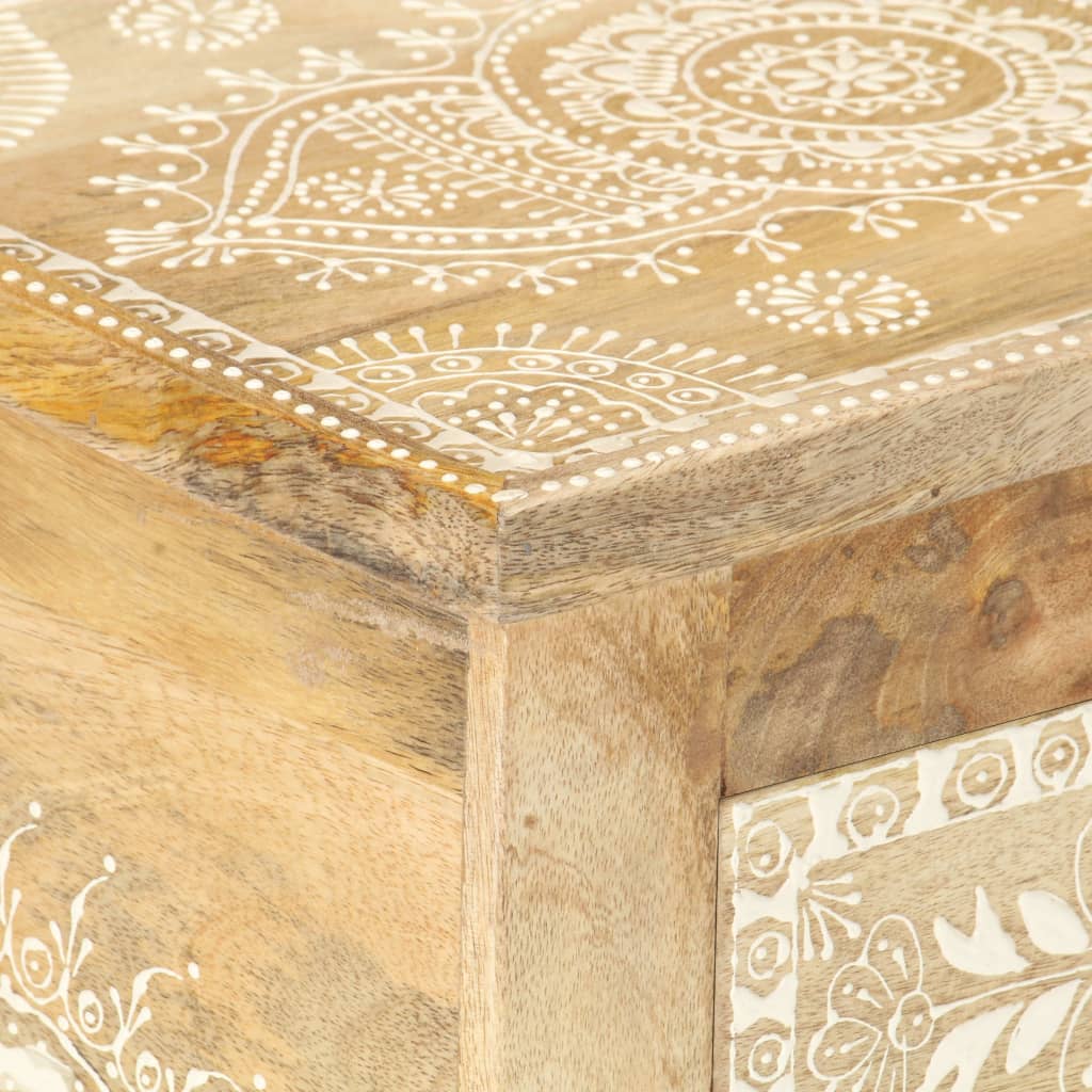 Håndmalt nattbord 40x30x60 cm heltre mango