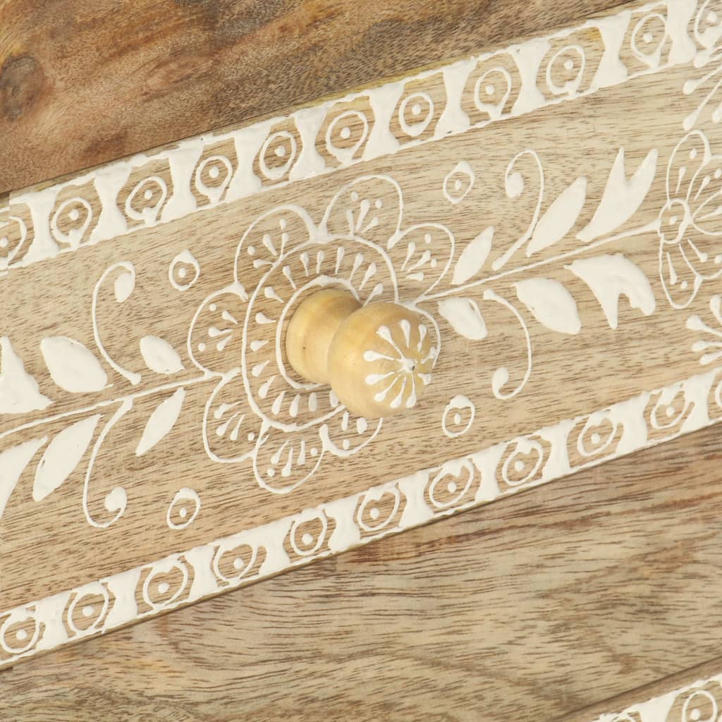 Håndmalt nattbord 40x30x60 cm heltre mango