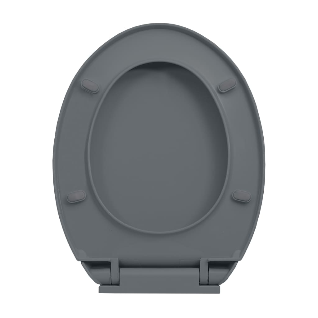 Toalettsete myktlukkende grå oval