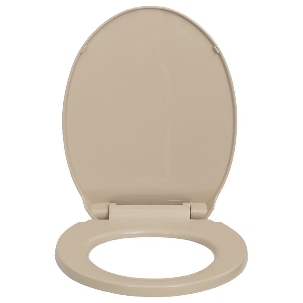 Toalettsete myktlukkende beige oval
