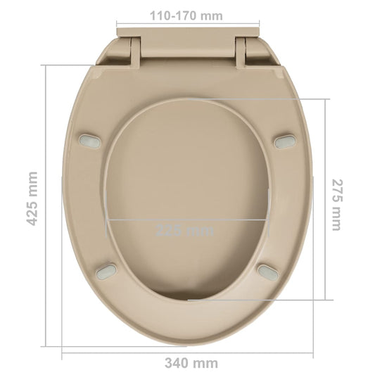 Toalettsete myktlukkende beige oval