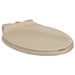 Toalettsete myktlukkende med hurtigutløsing beige oval