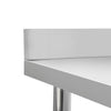 Arbeidsbord for kjøkken med bakplater 120x60x93 rustfritt stål