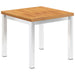 Sidebord til hage 45x45x38 cm heltre akasie og rustfritt stål