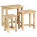 Stablebord 3 stk heltre mango
