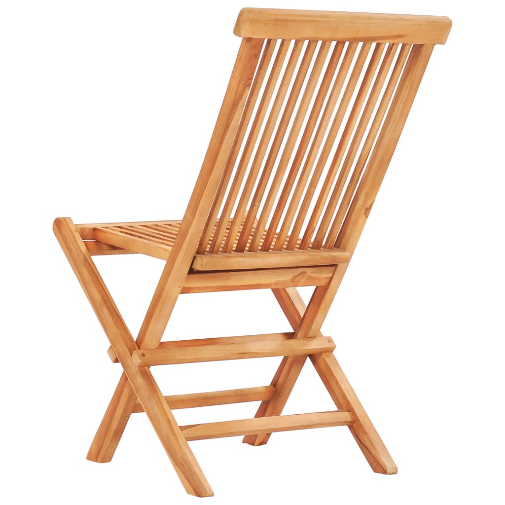 Utendørs spisestue sammenleggbar 5 deler heltre teak vidaXL