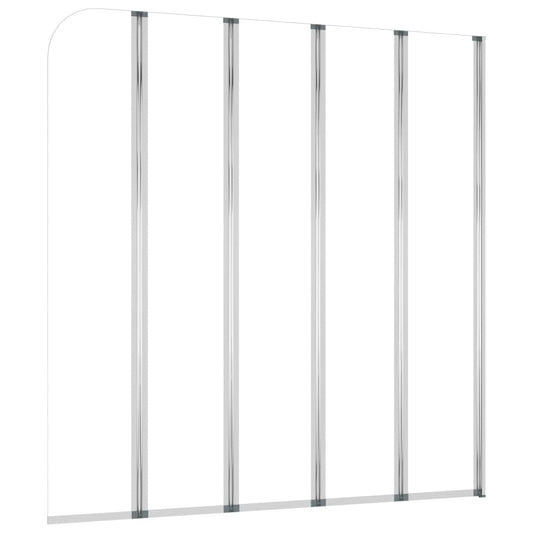 Badekarvegg 120x140 cm herdet glass gjennomsiktig