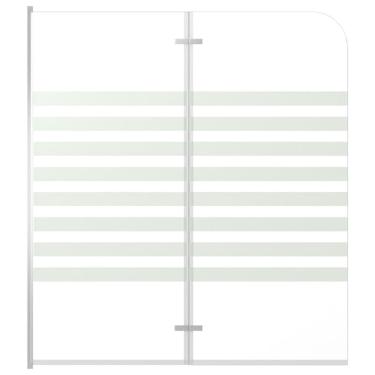 Badekarvegg 120x140 cm herdet glass stripet