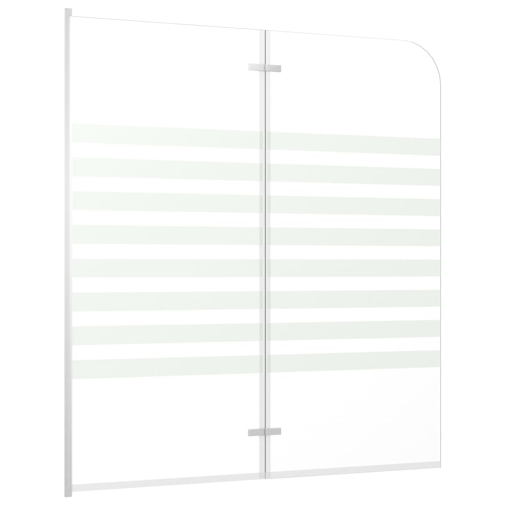 Badekarvegg 120x140 cm herdet glass stripet