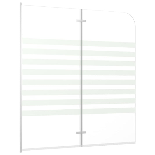 Badekarvegg 120x140 cm herdet glass stripet