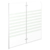 Badekarvegg 120x140 cm herdet glass stripet