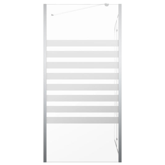 Badekarvegg 120x68x130 cm herdet glass stripet