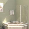 Badekarvegger 2 stk 104x130 cm herdet glass gjennomsiktig