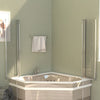 Badekarvegger 2 stk 104x130 cm herdet glass gjennomsiktig