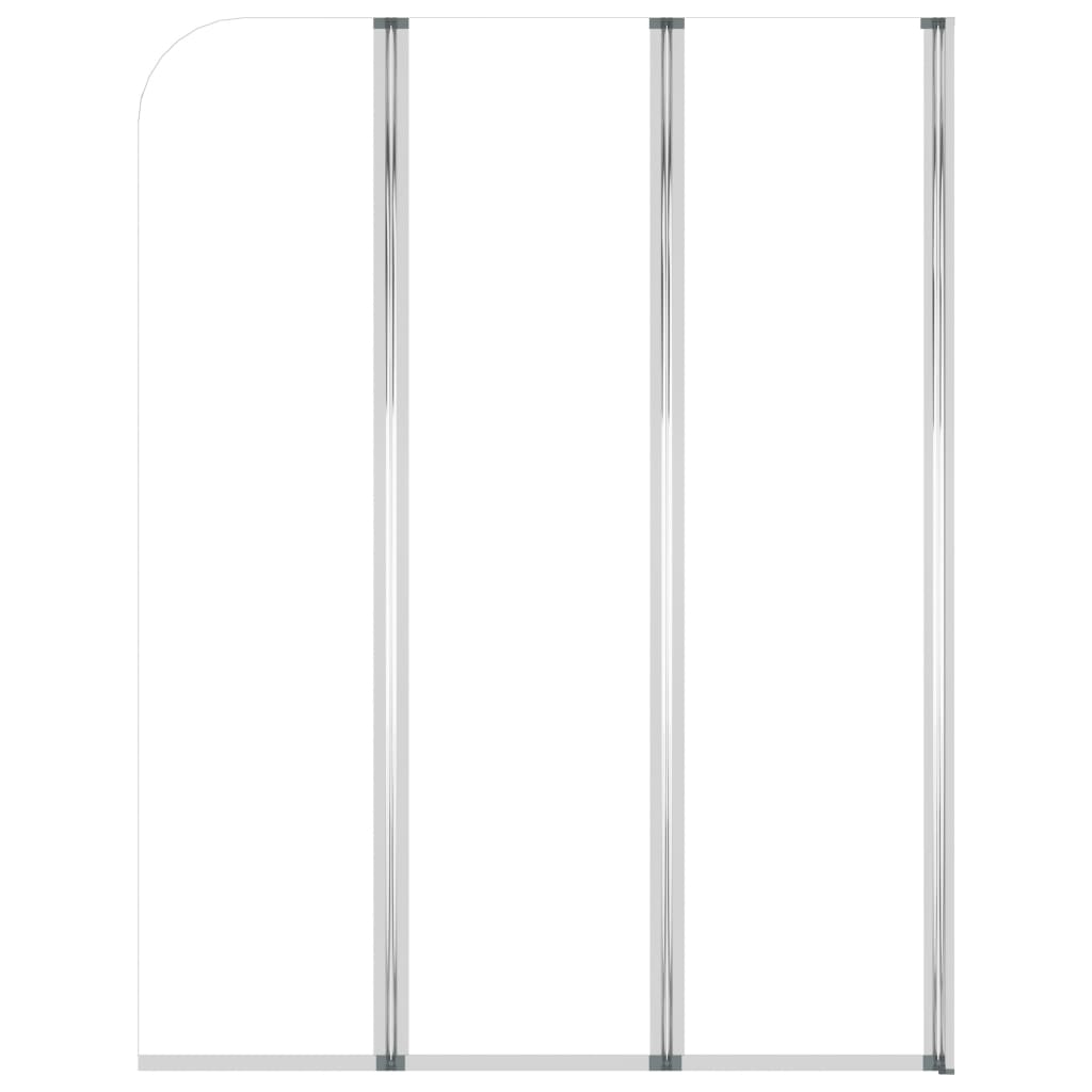 Badekarvegger 2 stk 104x130 cm herdet glass gjennomsiktig