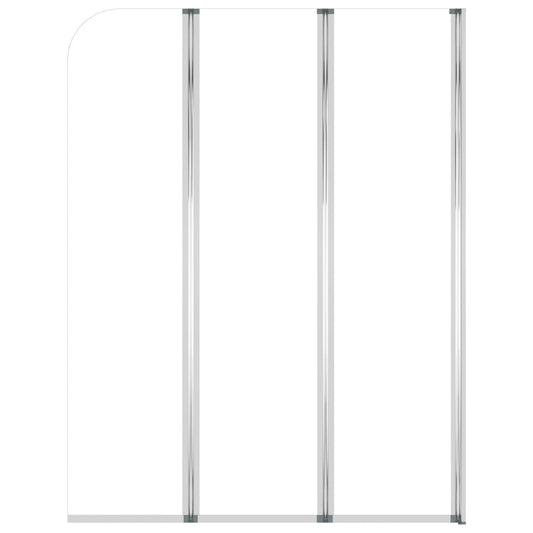 Badekarvegger 2 stk 104x130 cm herdet glass gjennomsiktig