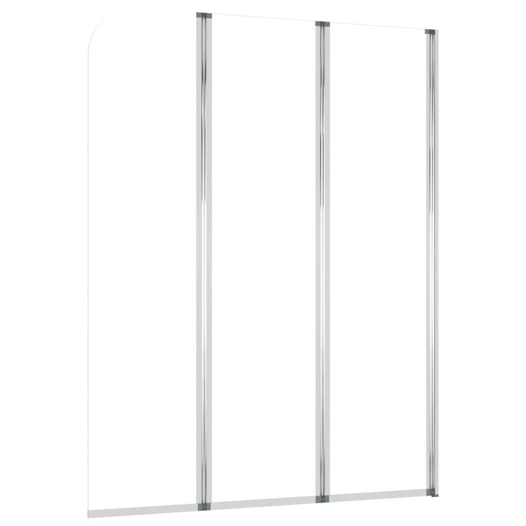 Badekarvegger 2 stk 104x130 cm herdet glass gjennomsiktig