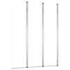 Badekarvegger 2 stk 104x130 cm herdet glass gjennomsiktig