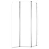 Badekarvegger 2 stk 104x130 cm herdet glass gjennomsiktig