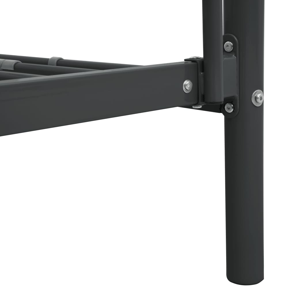 Køyeseng ramme svart metall 140x200 cm/90x200 cm