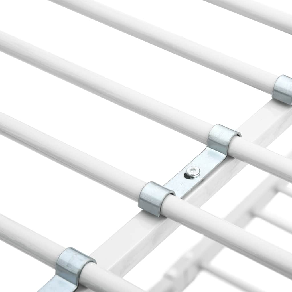 Køyeseng hvit metall 90x200 cm