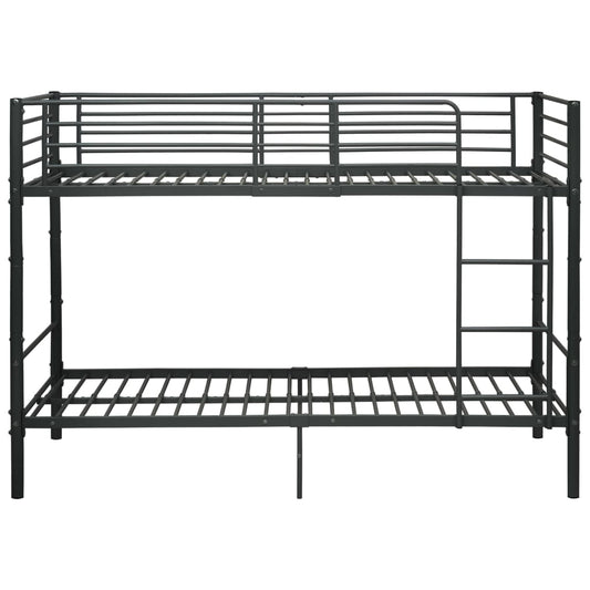 Køyeseng svart metall 90x200 cm