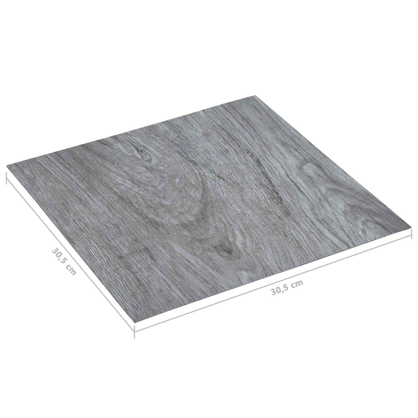 Gulvplanker 55 pcs Lysegrå 5,11 m² PVC