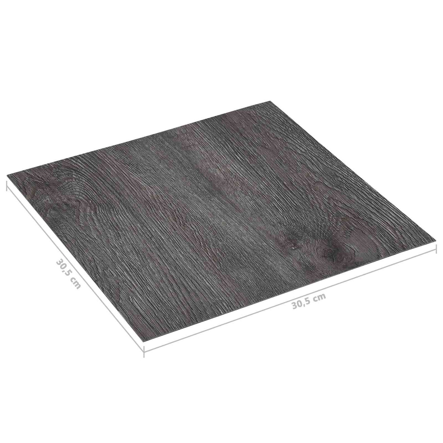 Gulvplanker 5,11 m² 55 pcs PVC Svart og Grå