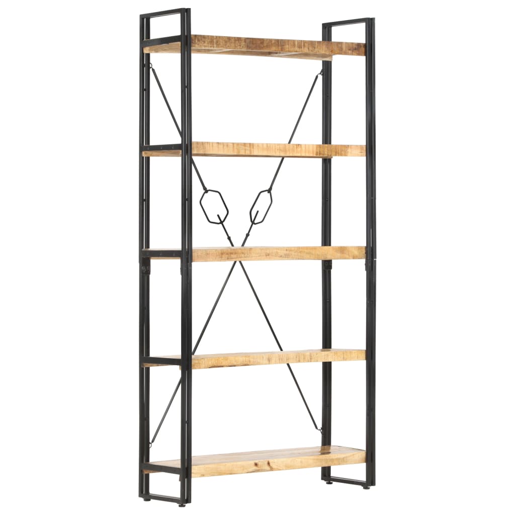 Bokhylle 5 etasjer 90x30x180 cm heltre mango vidaXL