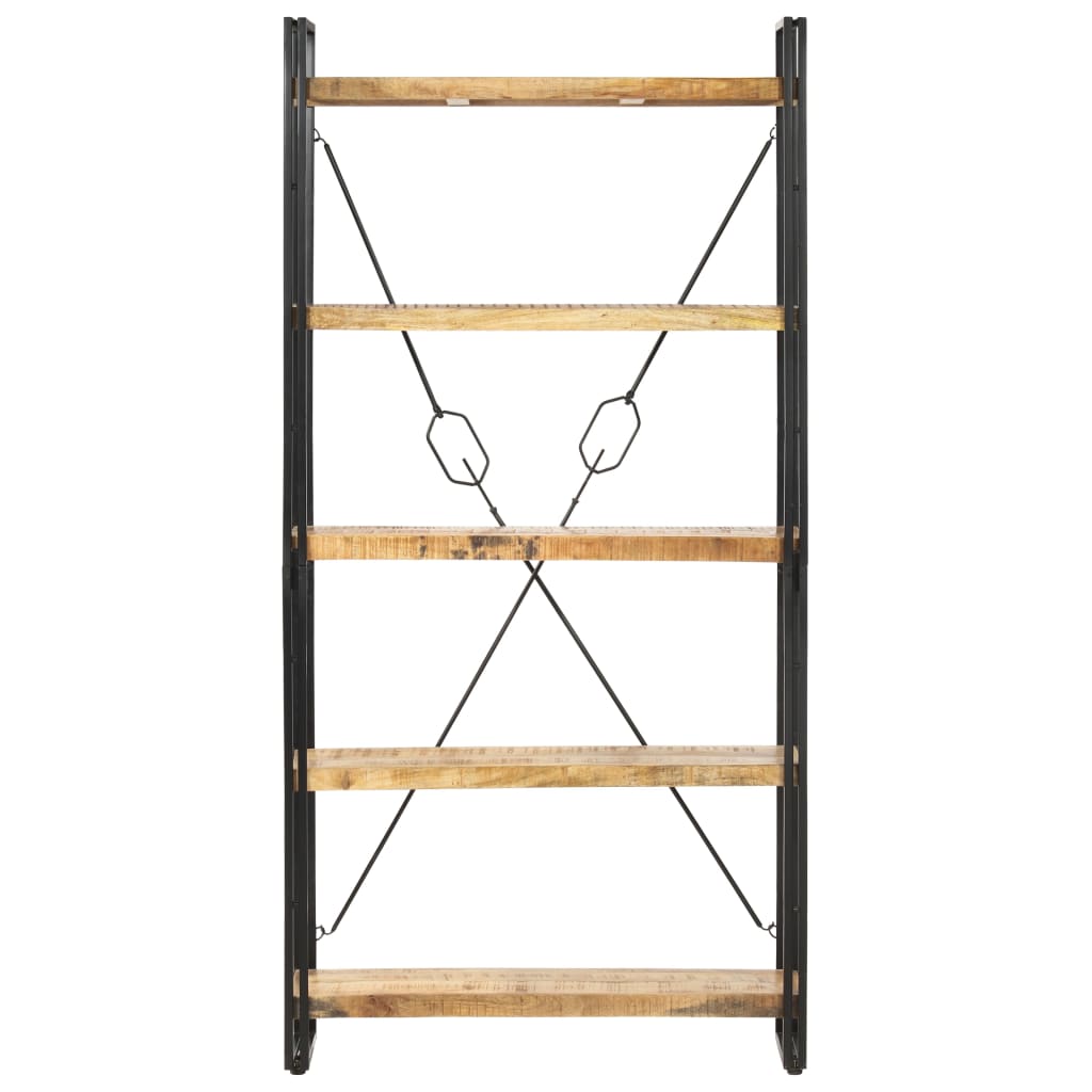 Bokhylle 5 etasjer 90x30x180 cm heltre mango vidaXL