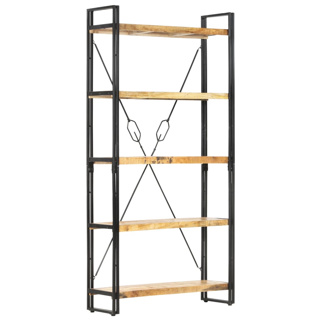 Bokhylle 5 etasjer 90x30x180 cm heltre mango vidaXL