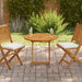 Bordplate heltre teak 2,5 cm 80 cm