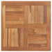 Bordplate heltre teak kvadratisk 80x80x2,5 cm