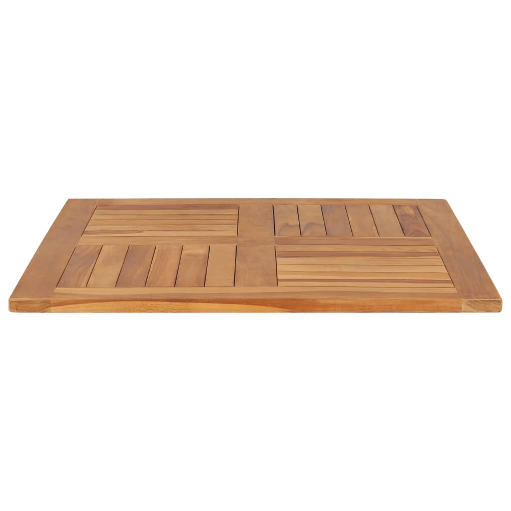 Bordplate heltre teak kvadratisk 80x80x2,5 cm