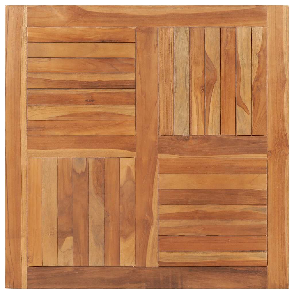 Bordplate heltre teak kvadratisk 90x90x2,5 cm vidaXL