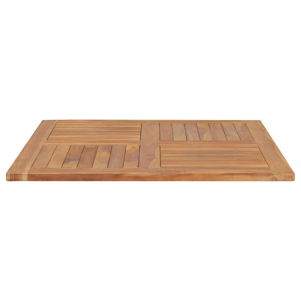 Bordplate heltre teak kvadratisk 90x90x2,5 cm vidaXL