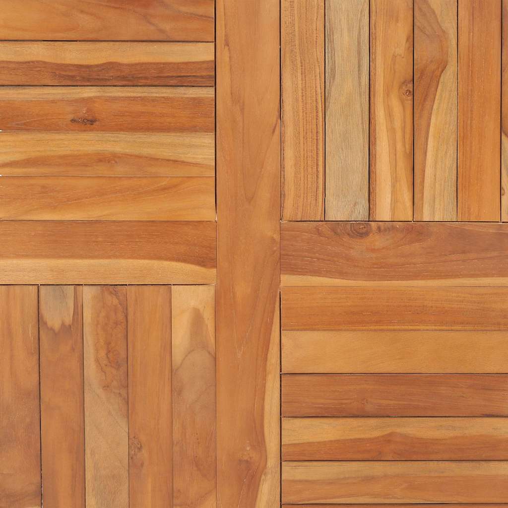 Bordplate heltre teak kvadratisk 90x90x2,5 cm vidaXL