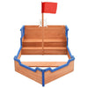 Sandkasse piratskip gran 190x94,5x101 cm