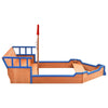 Sandkasse piratskip gran 190x94,5x101 cm