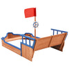 Sandkasse piratskip gran 190x94,5x101 cm