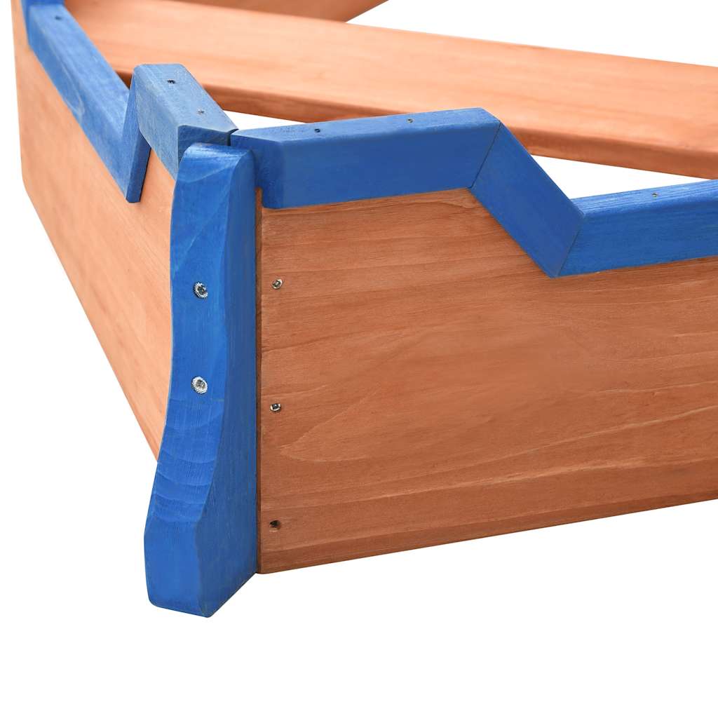 Sandkasse piratskip gran 190x94,5x101 cm