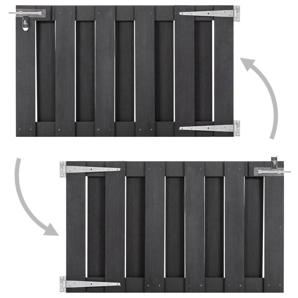 Hageport WPC 100x60 cm grå