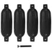 Båtfender 4 stk svart 58,5x16,5 cm PVC