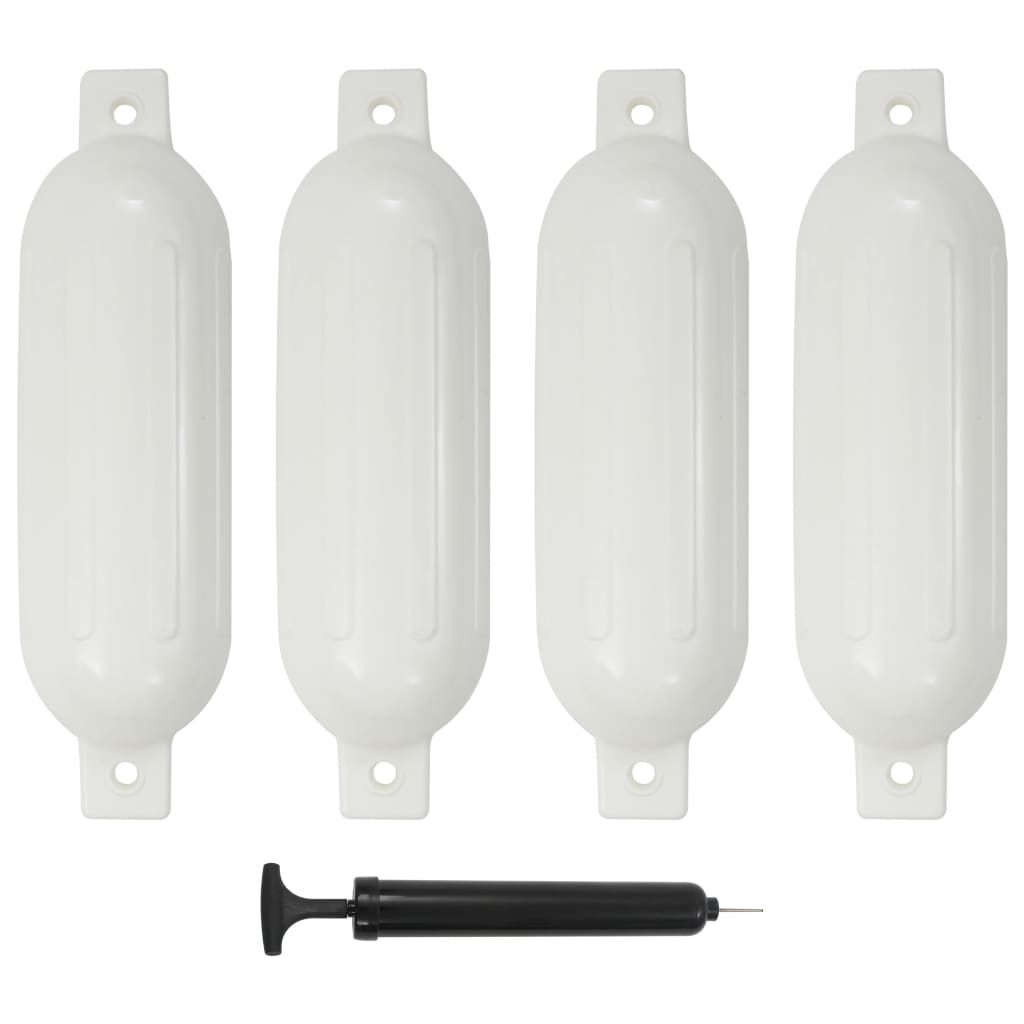 Båtfender 4 stk hvit 51x14 cm PVC