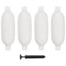 Båtfender 4 stk hvit 58,5x16,5 cm PVC