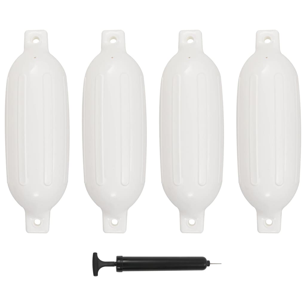 Båtfender 4 stk hvit 58,5x16,5 cm PVC